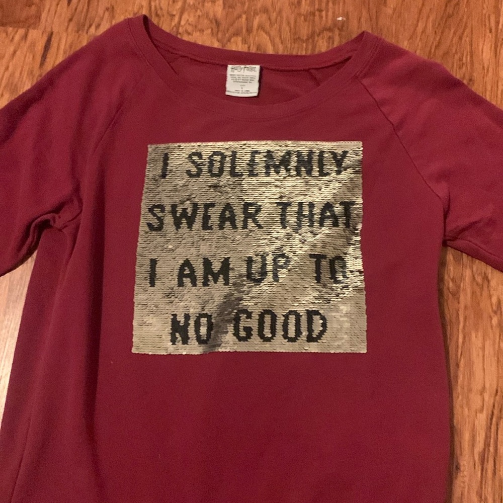 Harry Potter flip sequence crew neck